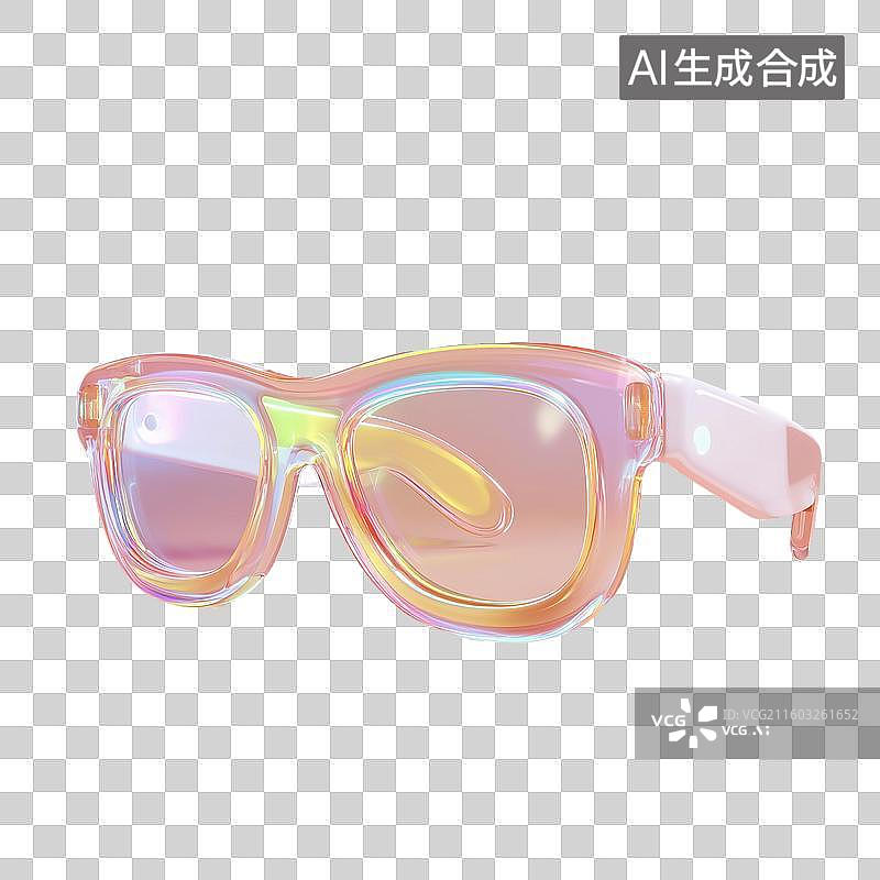 【AI数字艺术】黏土风格AR眼镜3D图标图片素材