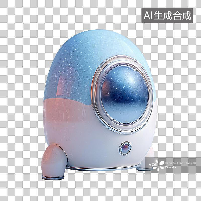 【AI数字艺术】黏土风格太空舱3D图标图片素材
