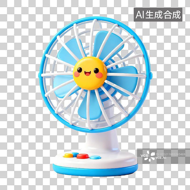 【AI数字艺术】可爱小型桌面风扇图片素材
