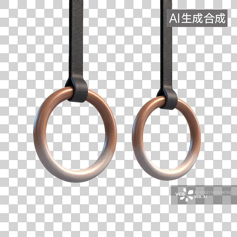【AI数字艺术】用于力量训练的木质体操环图片素材