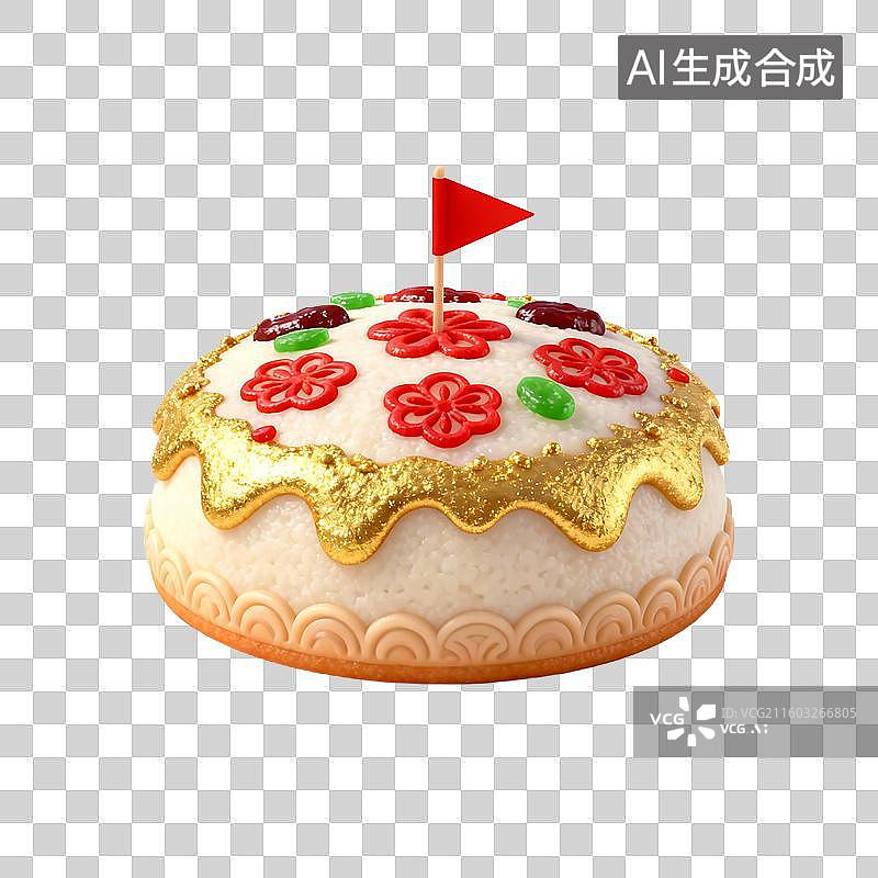 【AI数字艺术】轻拟物风格可爱春节喜庆元素建模图片素材