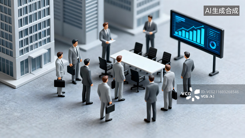 【AI数字艺术】商业精英 金融大亨 商务合作会谈图片素材