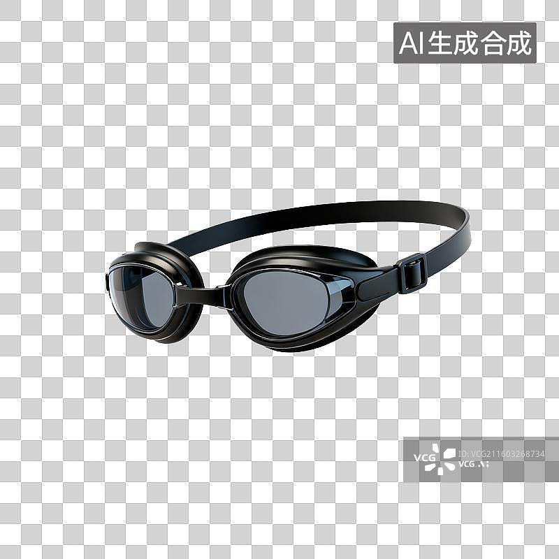 【AI数字艺术】黑色游泳护目镜图片素材