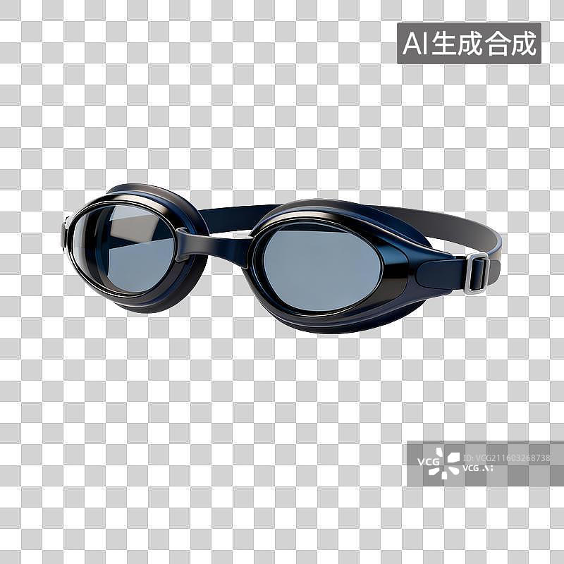 【AI数字艺术】黑色游泳护目镜图片素材
