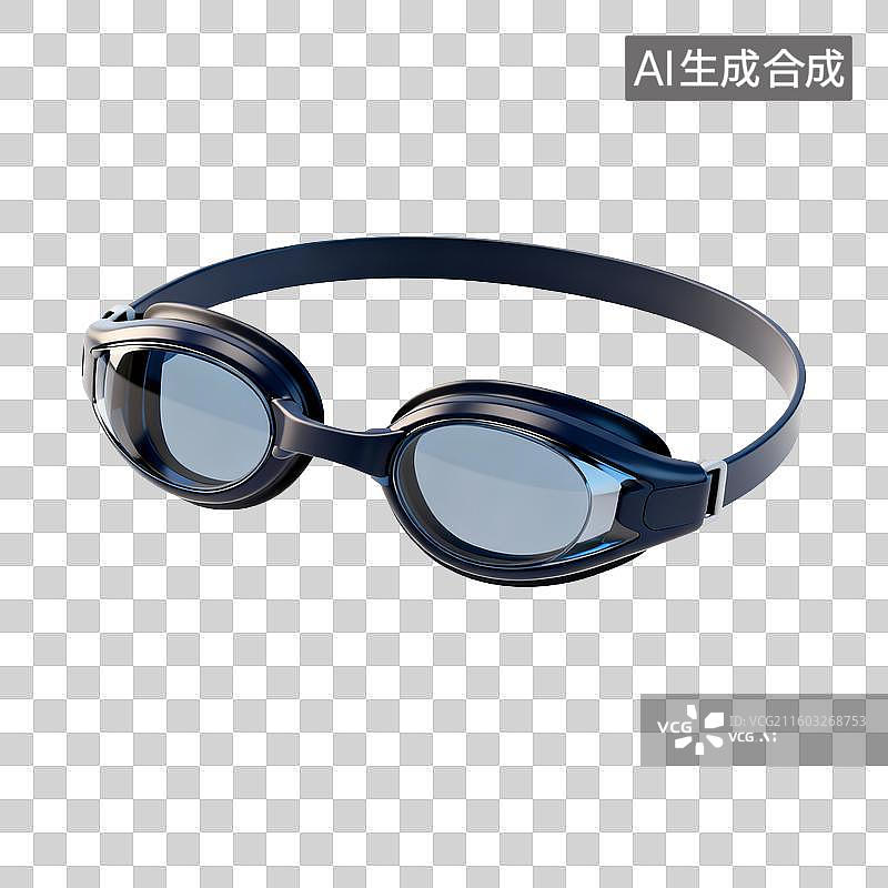 【AI数字艺术】黑色游泳护目镜图片素材