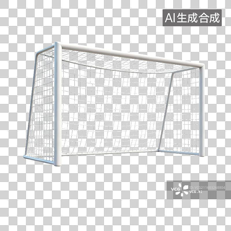【AI数字艺术】白色足球球门图片素材
