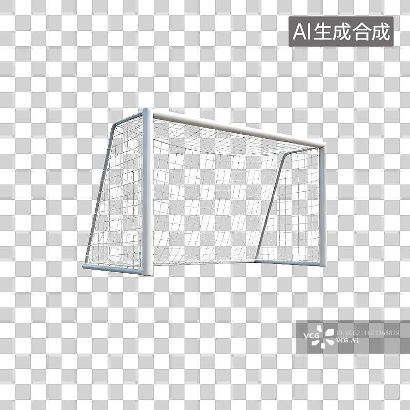 【AI数字艺术】白色足球球门图片素材
