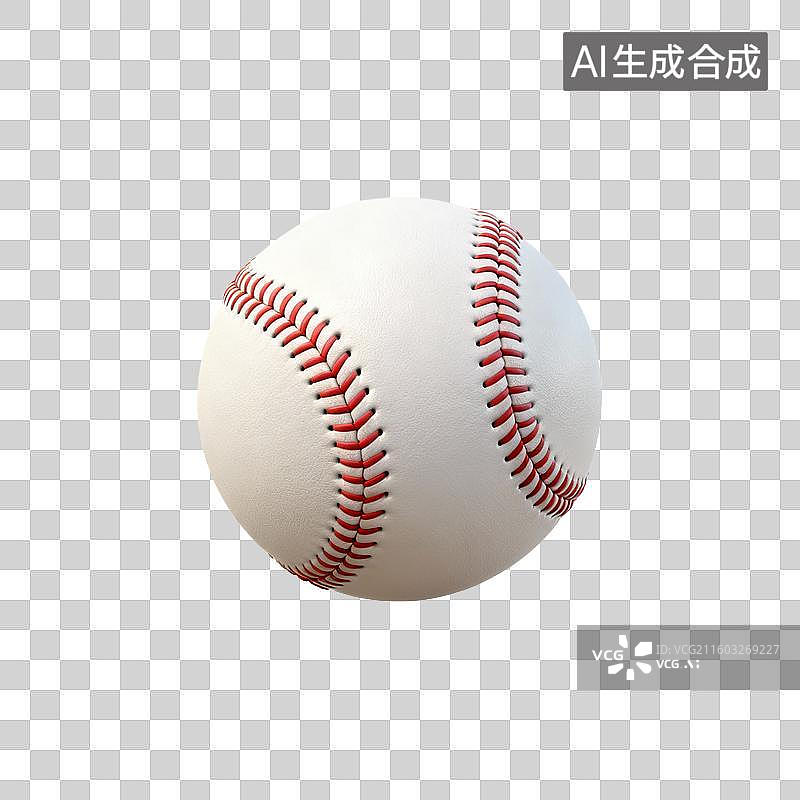 【AI数字艺术】白色棒球的特写视图图片素材