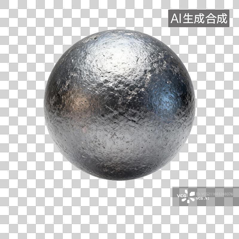 【AI数字艺术】金属质感的铅球图片素材