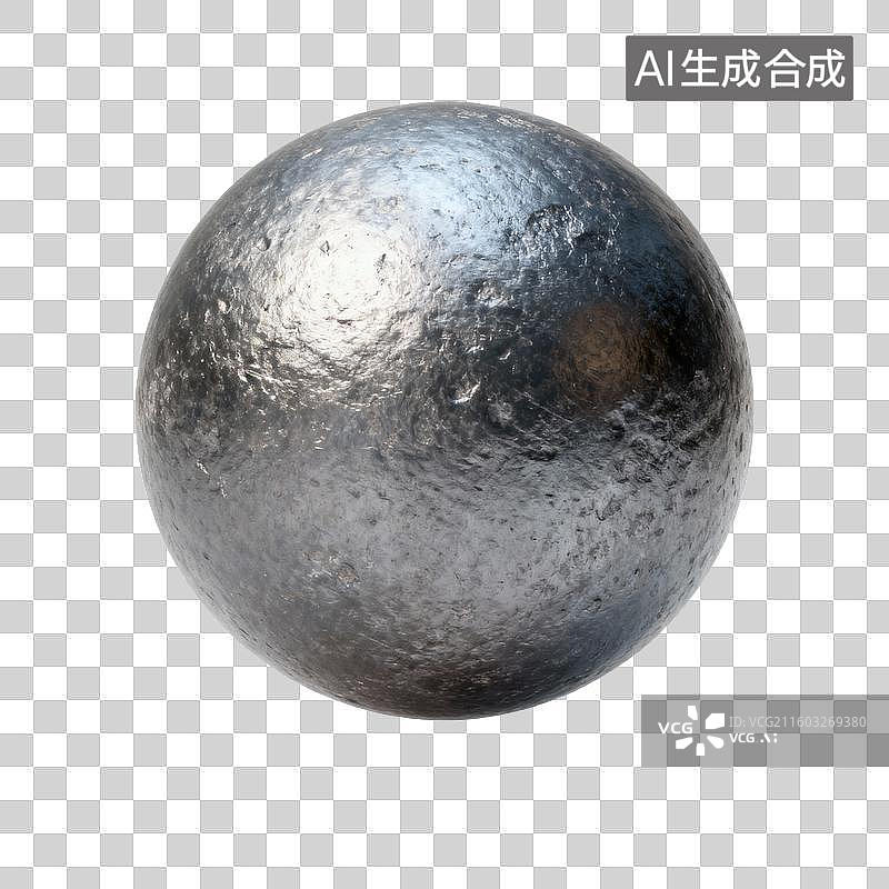 【AI数字艺术】金属质感的铅球图片素材