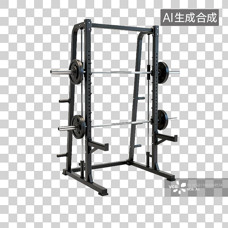 【AI数字艺术】用于力量训练的杠铃架图片素材