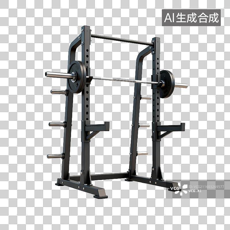 【AI数字艺术】用于力量训练的杠铃架图片素材