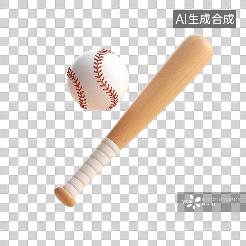 【AI数字艺术】3D渲染，棒球，体育运动，休闲运动，免抠元素图片素材
