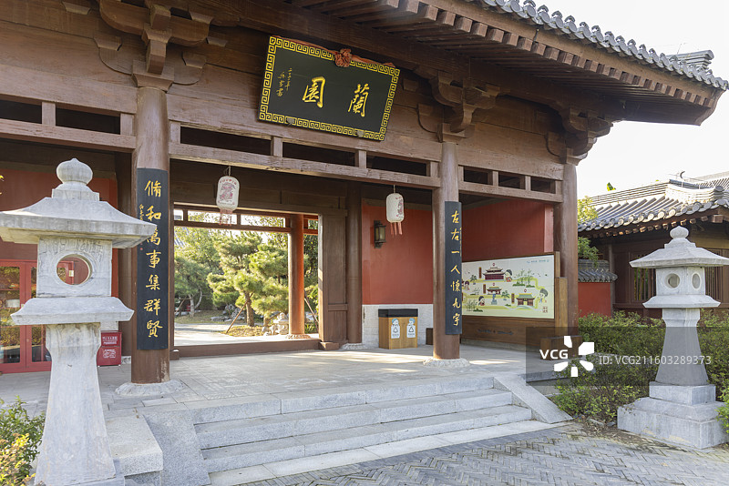 安徽省阜阳市颍州西湖怡园、兰园摄影图片图片素材