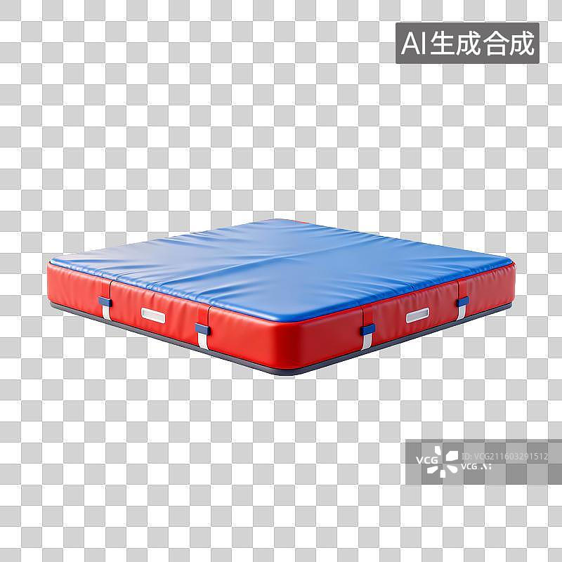 【AI数字艺术】蓝色红色体操垫图片素材