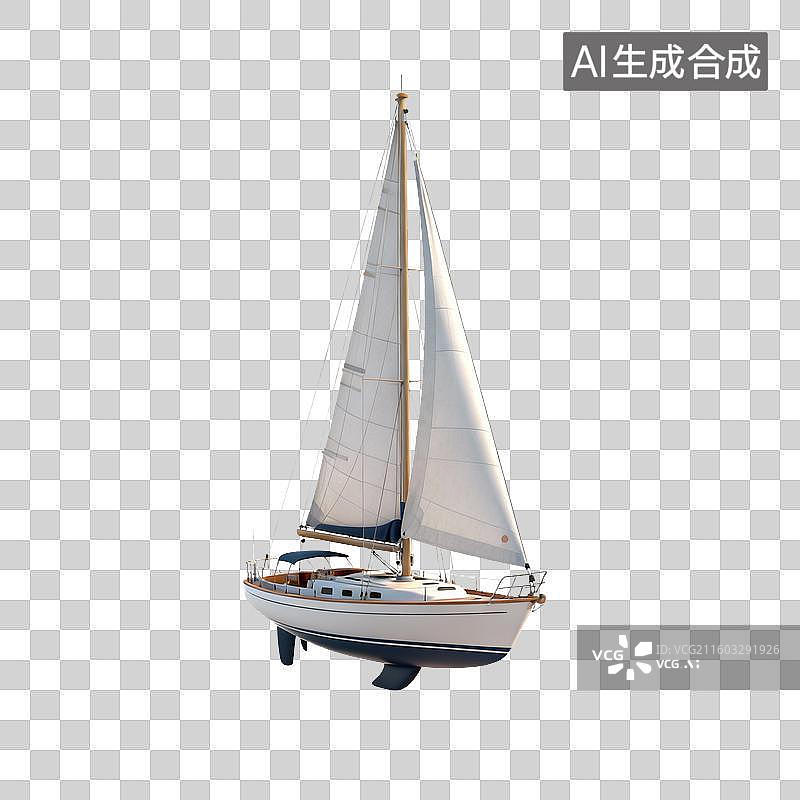 【AI数字艺术】复古帆船模型展示图片素材