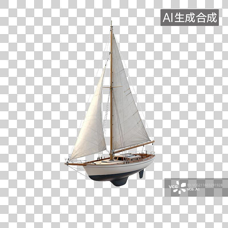 【AI数字艺术】复古帆船模型展示图片素材