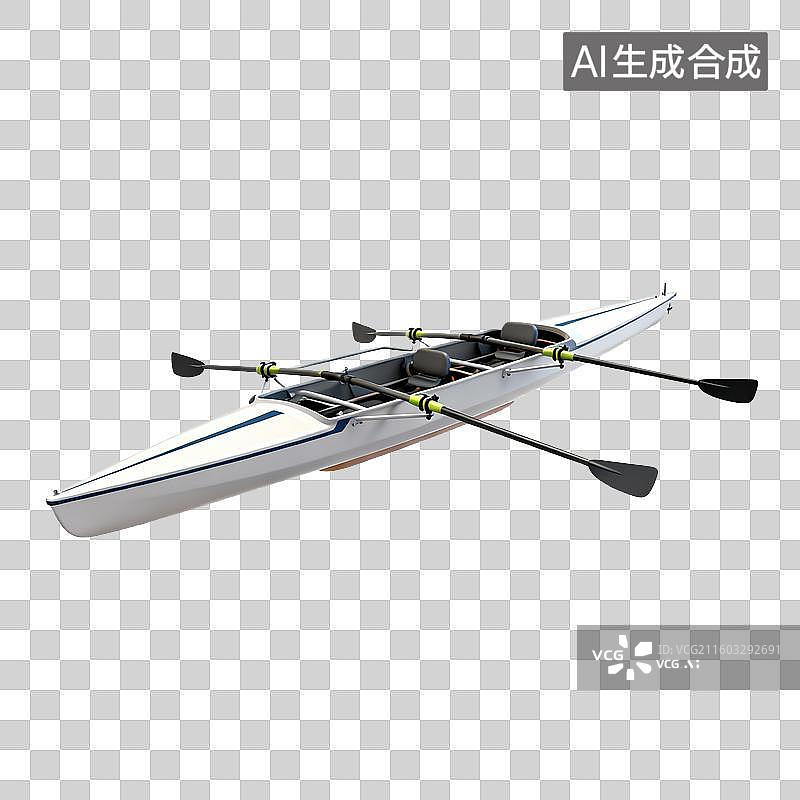 【AI数字艺术】四人赛艇及船桨图片素材