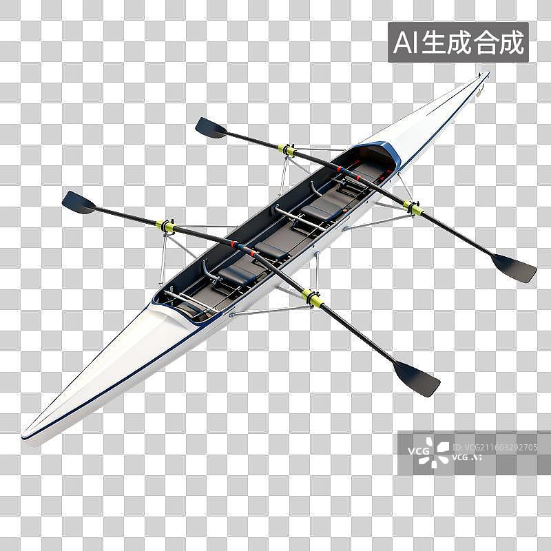【AI数字艺术】四人赛艇及船桨图片素材