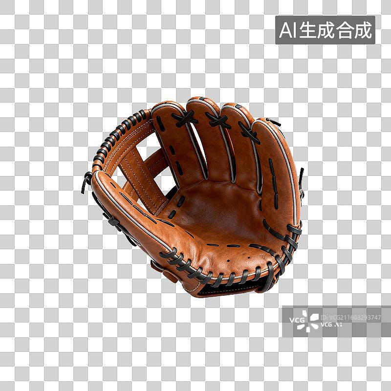 【AI数字艺术】棕色皮革棒球手套图片素材