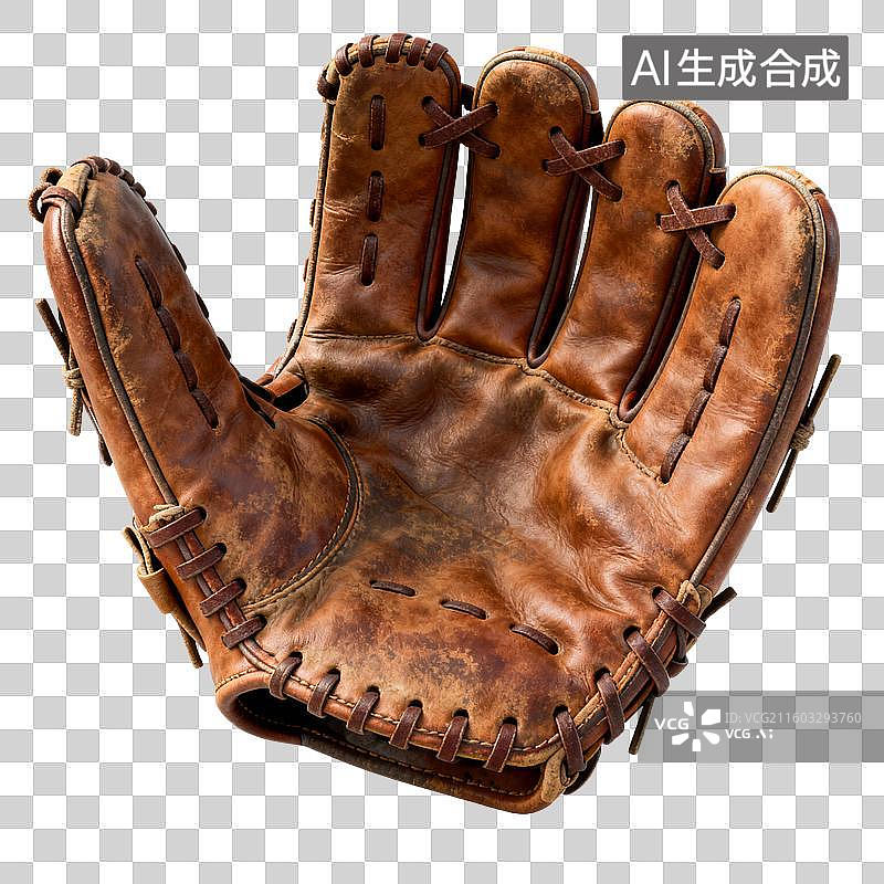 【AI数字艺术】棕色皮革棒球手套图片素材