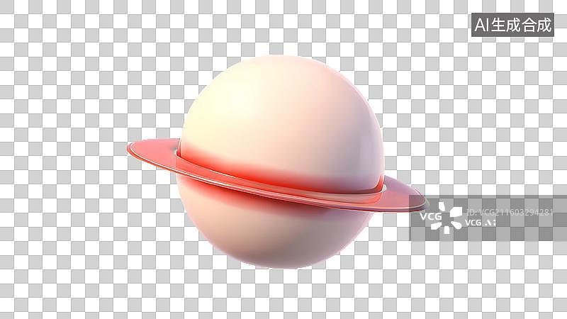 【AI数字艺术】3D渲染，一颗粉色星球，行星，球体，宇宙天体科学免抠元素图片素材