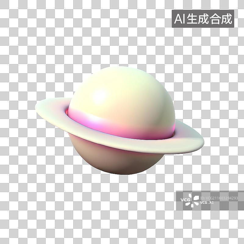 【AI数字艺术】3D渲染，一颗粉色星球，行星，球体，宇宙天体科学免抠元素图片素材