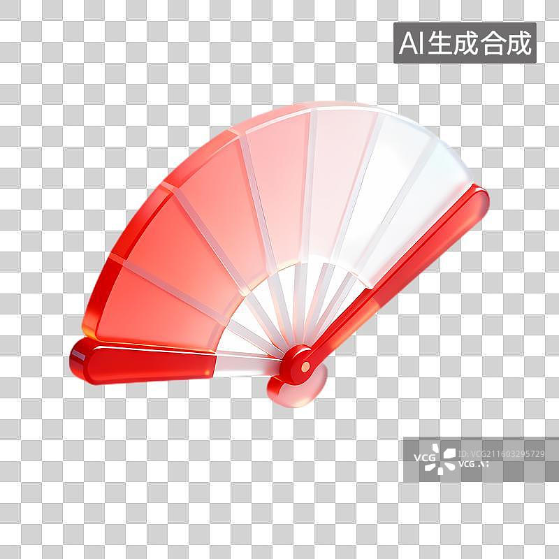 【AI数字艺术】色彩渐变的传统中式折扇图片素材