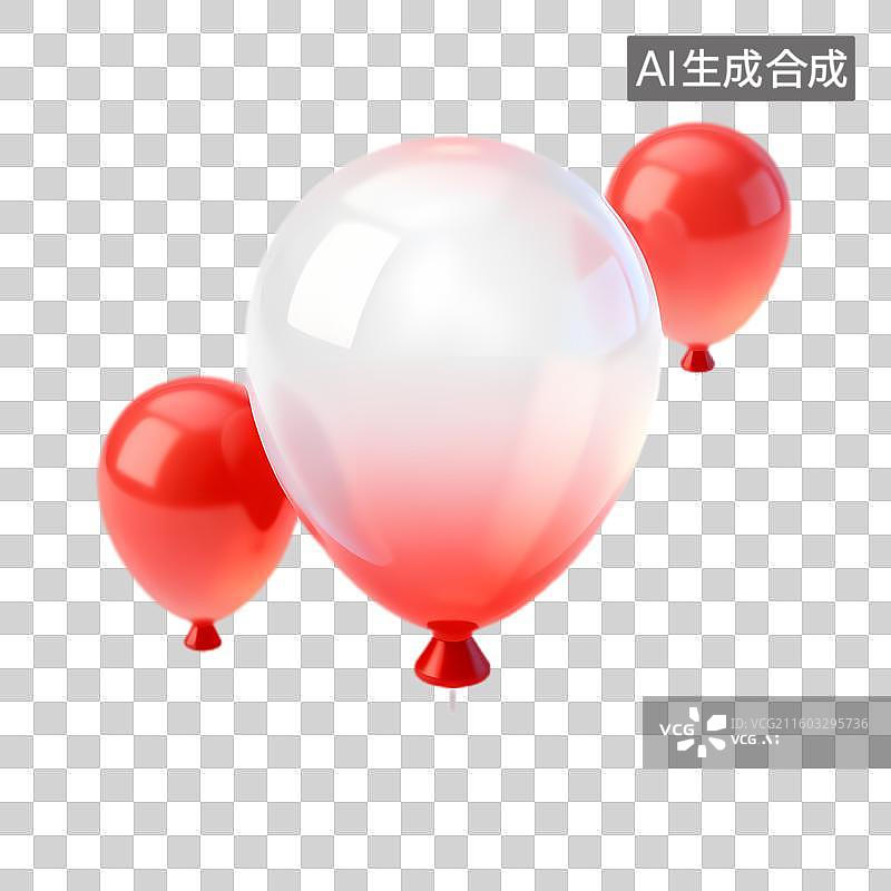 【AI数字艺术】节日氛围渐变气球装饰图片素材