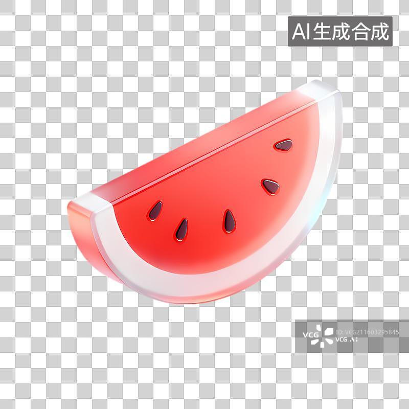 【AI数字艺术】一片鲜艳的西瓜切片图片素材