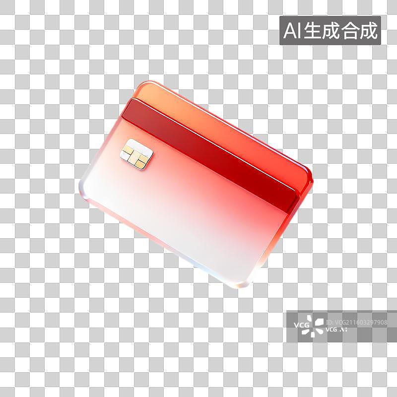 【AI数字艺术】现代渐变色彩塑料信用卡图片素材