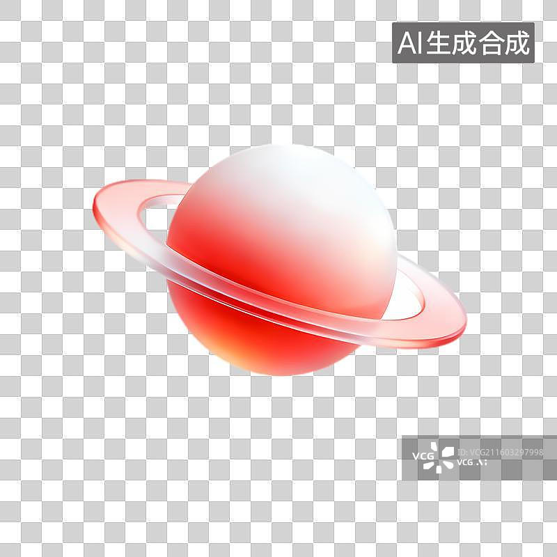 【AI数字艺术】带有光环的多彩星球图片素材