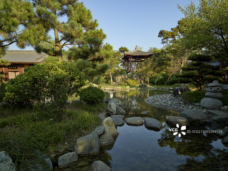 安徽省阜阳市颍州西湖怡园、兰园摄影图片图片素材