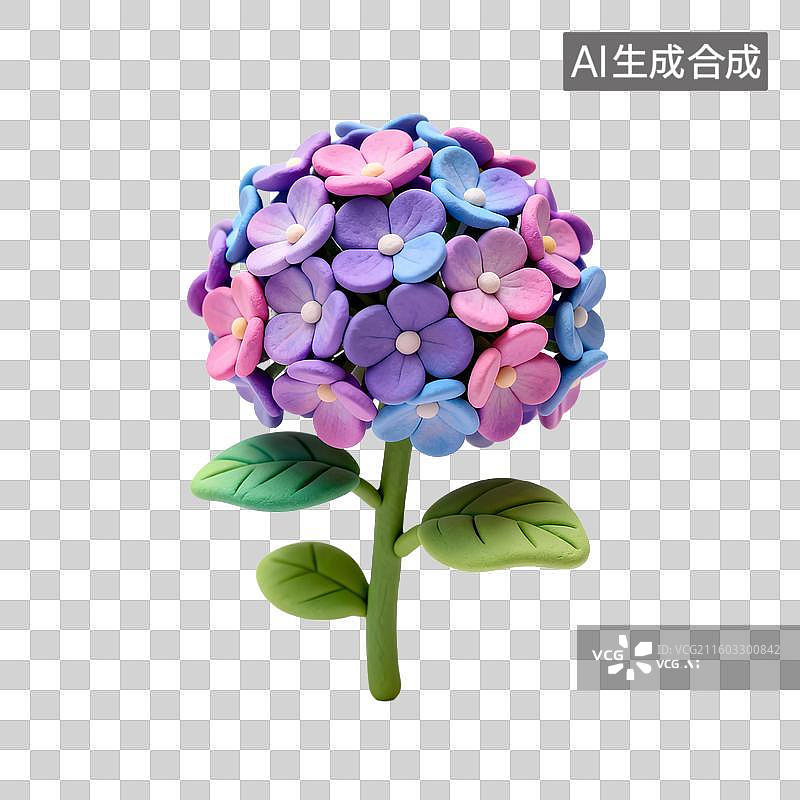 【AI数字艺术】色彩缤纷的绣球花图片素材