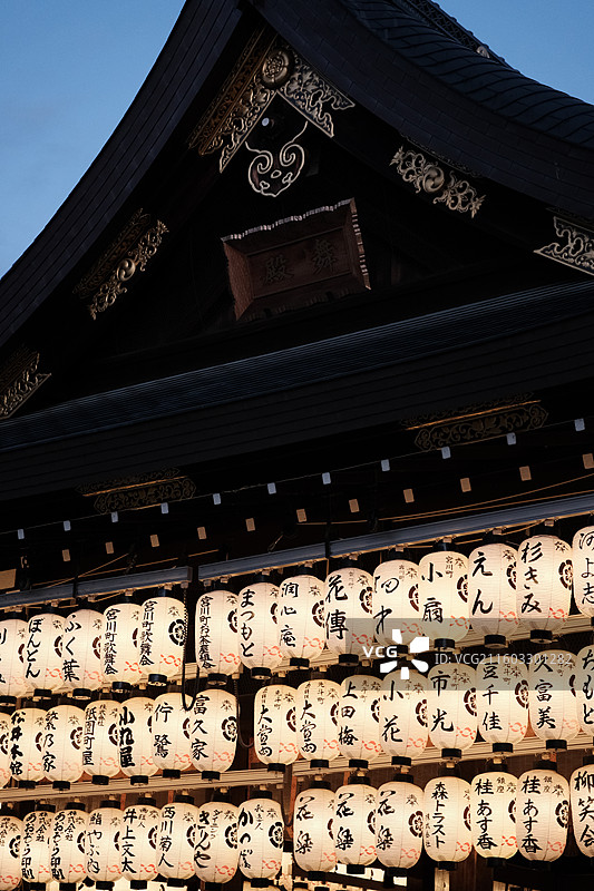 日本京都八坂神社夜景图片素材