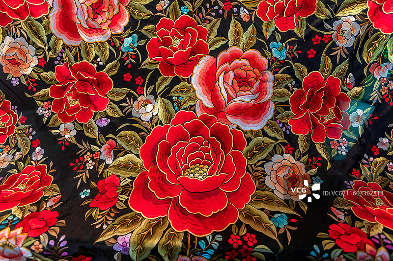 非物质文化遗产——精美的粤绣图片素材