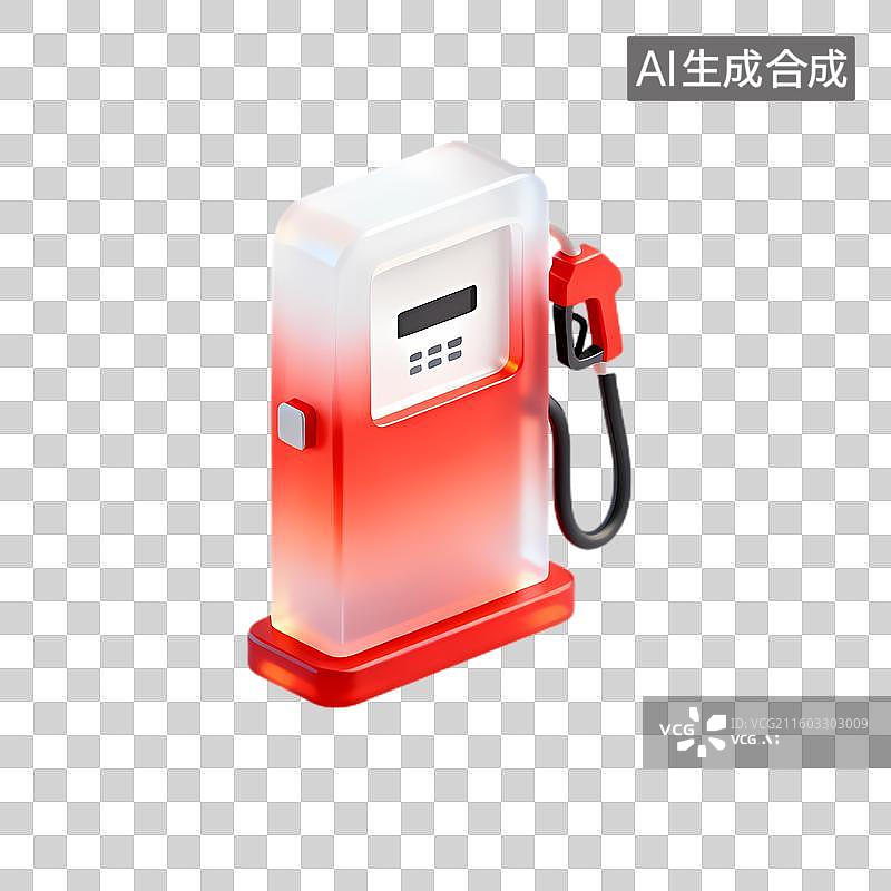 【AI数字艺术】现代燃油泵的立体插画图片素材
