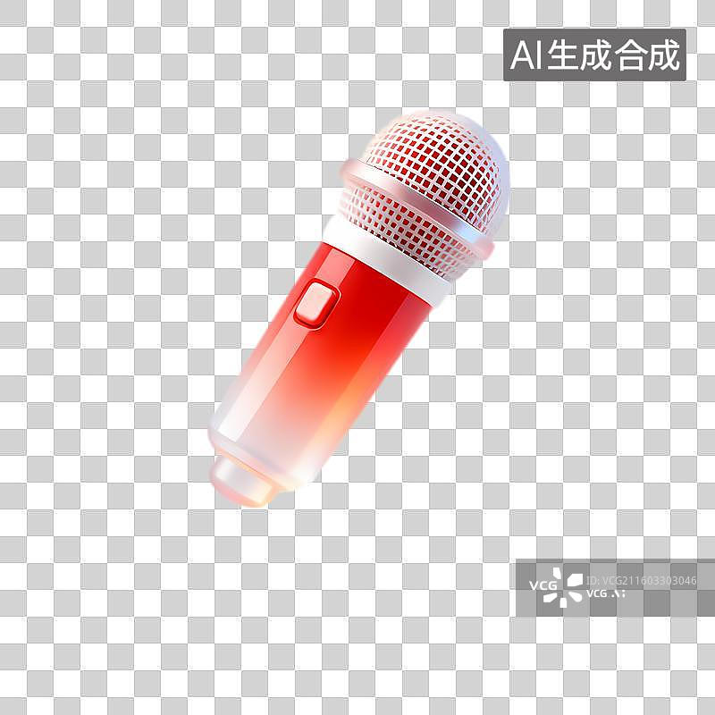 【AI数字艺术】色彩鲜艳的录音麦克风图片素材