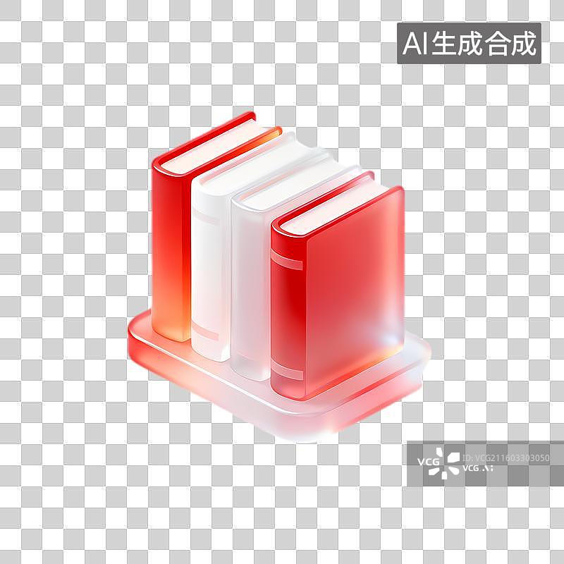 【AI数字艺术】等距视角的书籍堆叠图图片素材
