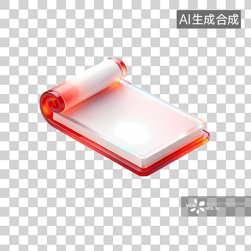 【AI数字艺术】一本光泽现代的打开的书图片素材