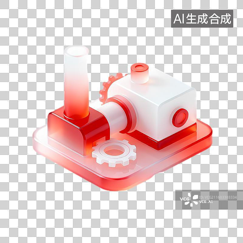 【AI数字艺术】机械装置3D立体示意图图片素材