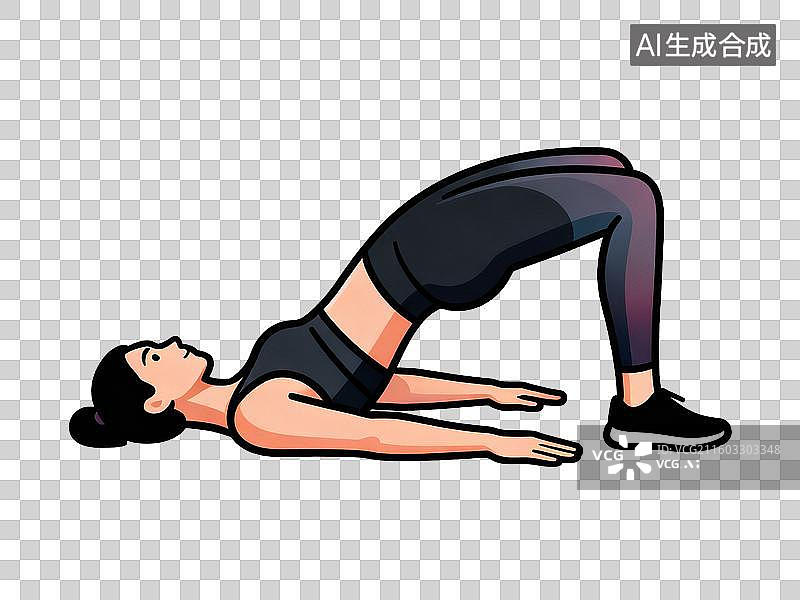 【AI数字艺术】桥式锻炼图片素材