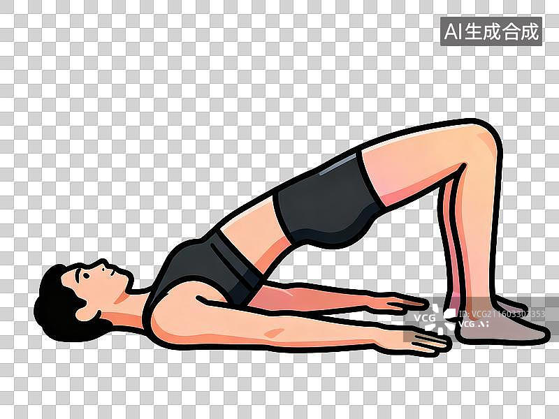 【AI数字艺术】桥式锻炼图片素材