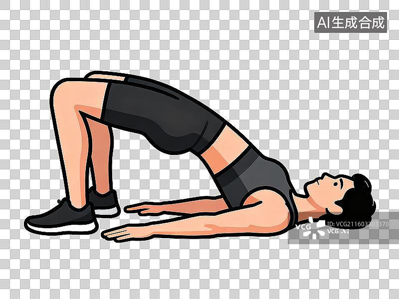 【AI数字艺术】桥式锻炼图片素材