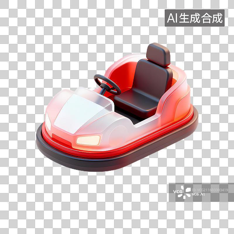 【AI数字艺术】色彩鲜艳的游乐园碰碰车图片素材
