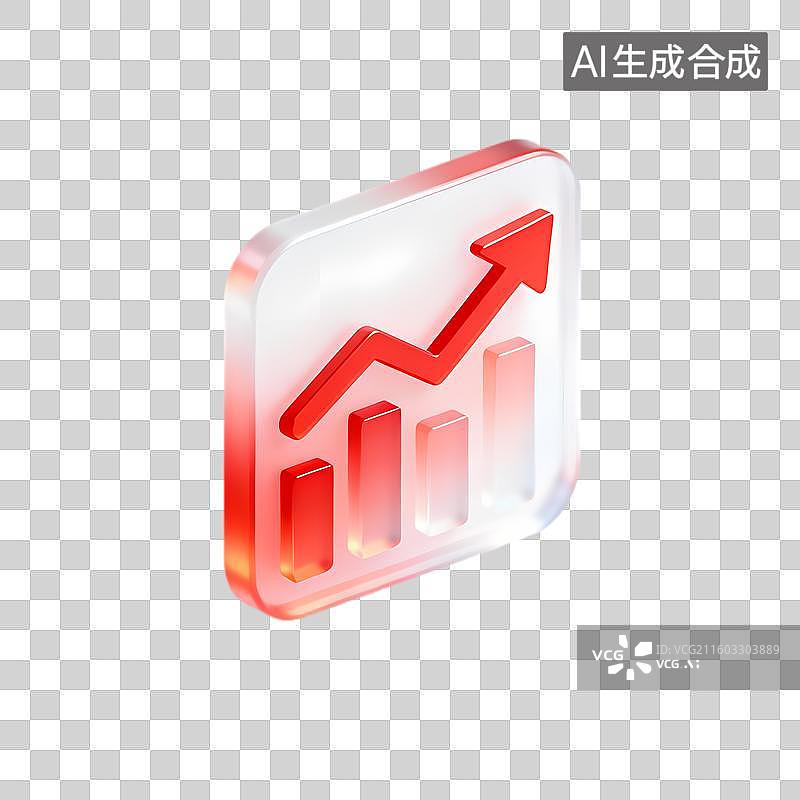 【AI数字艺术】上升趋势的业务数据图表图片素材