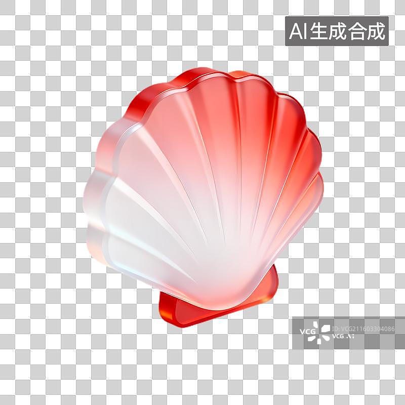 【AI数字艺术】色彩渐变的海洋贝壳图片素材