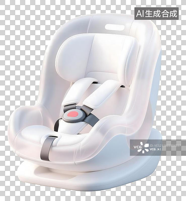 【AI数字艺术】AIGC：3D轻拟物风格婴儿安全座椅，设计元素 ，免抠图形图片素材