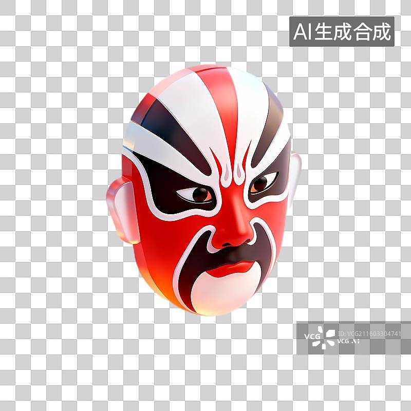 【AI数字艺术】传统中式戏曲脸谱图片素材