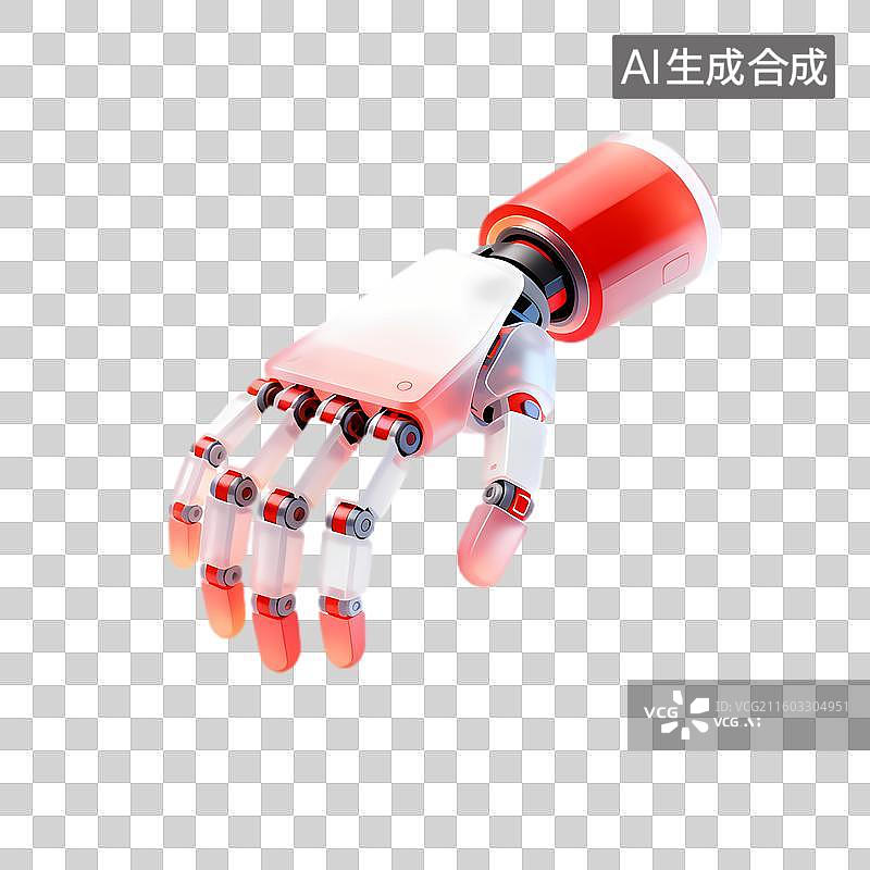 【AI数字艺术】精密机械臂机器人手图片素材
